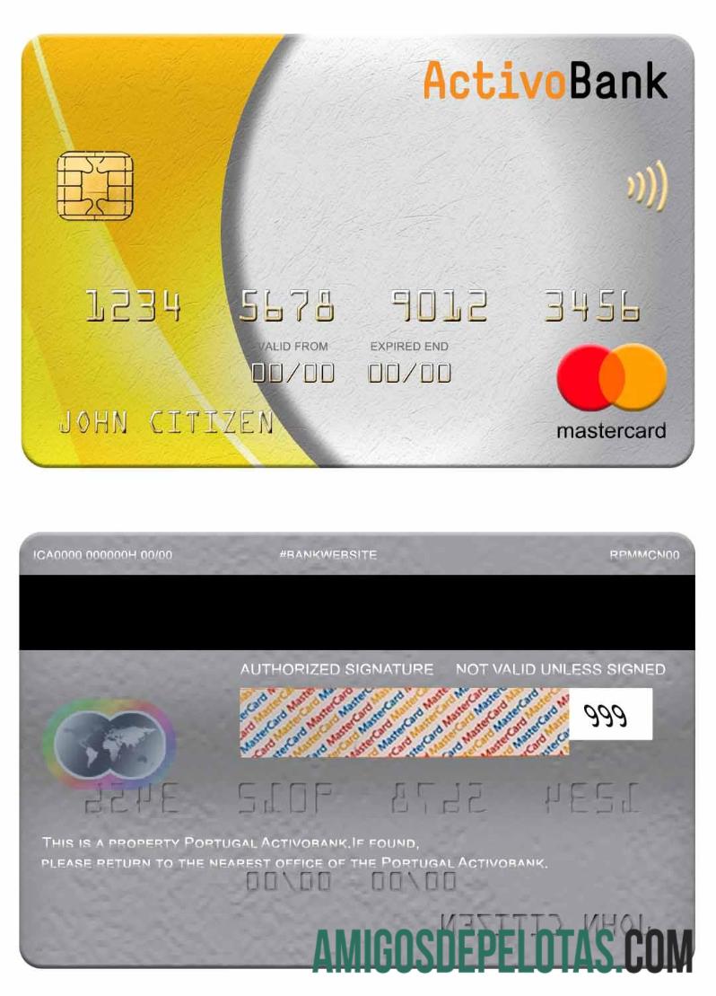 Portugal Activobank Mastercard real example